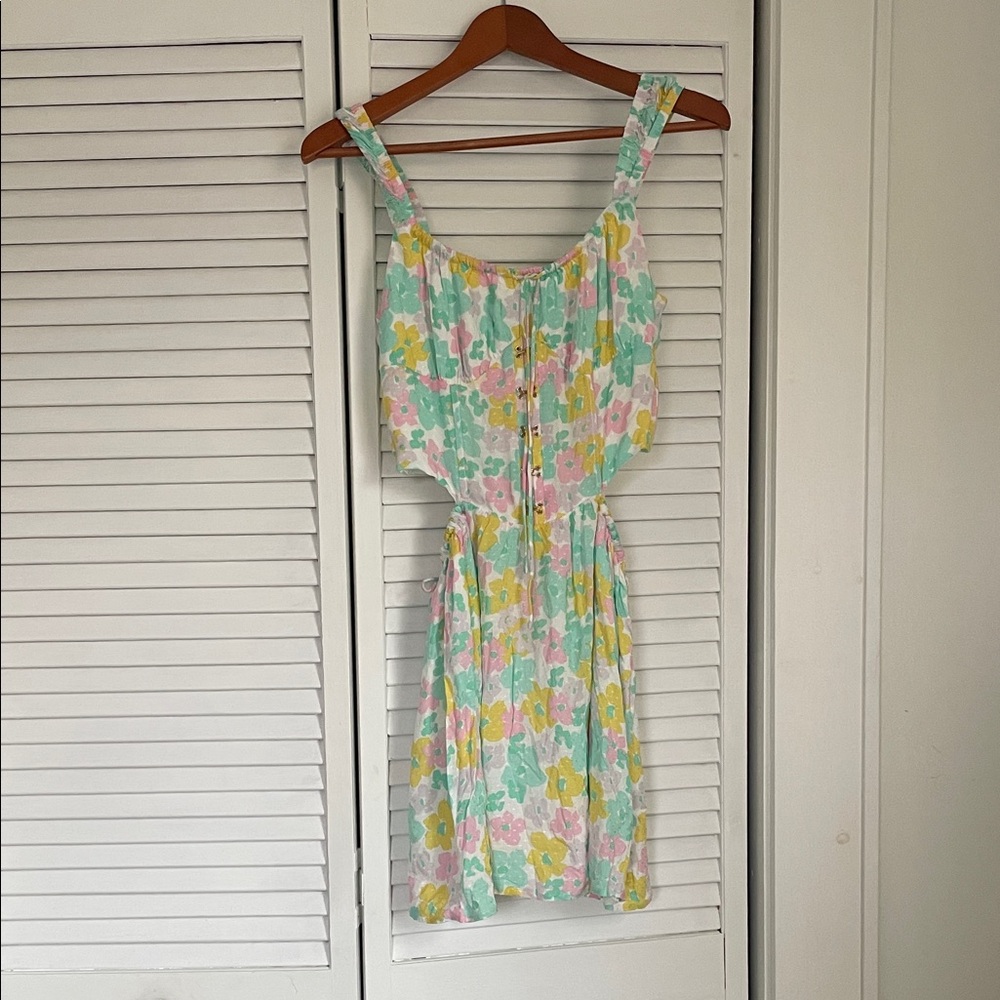 SABO floral corset cutout Dress